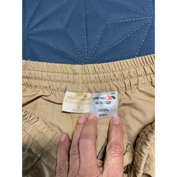 WOMENS S TRESPASS ADVENTURE TRAVEL CROPPED CAPRI CARGO PANTS TRAIL HIKING BROWN - Picture 14 of 15